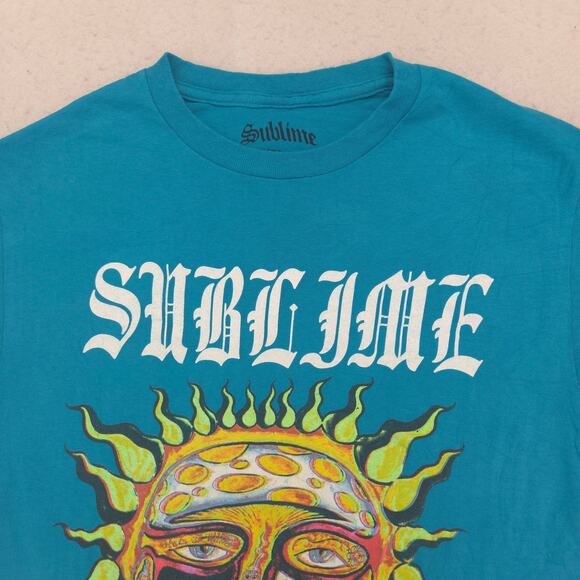 Sublime Band Short Sleeve Crew Neck Graphic T Shirt Mens Size Small S Blue - Picture 1 of 9